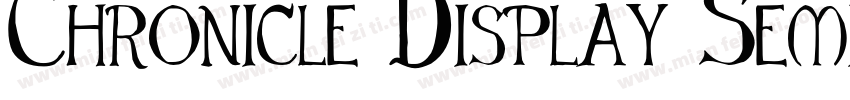 Chronicle Display Semi字体转换